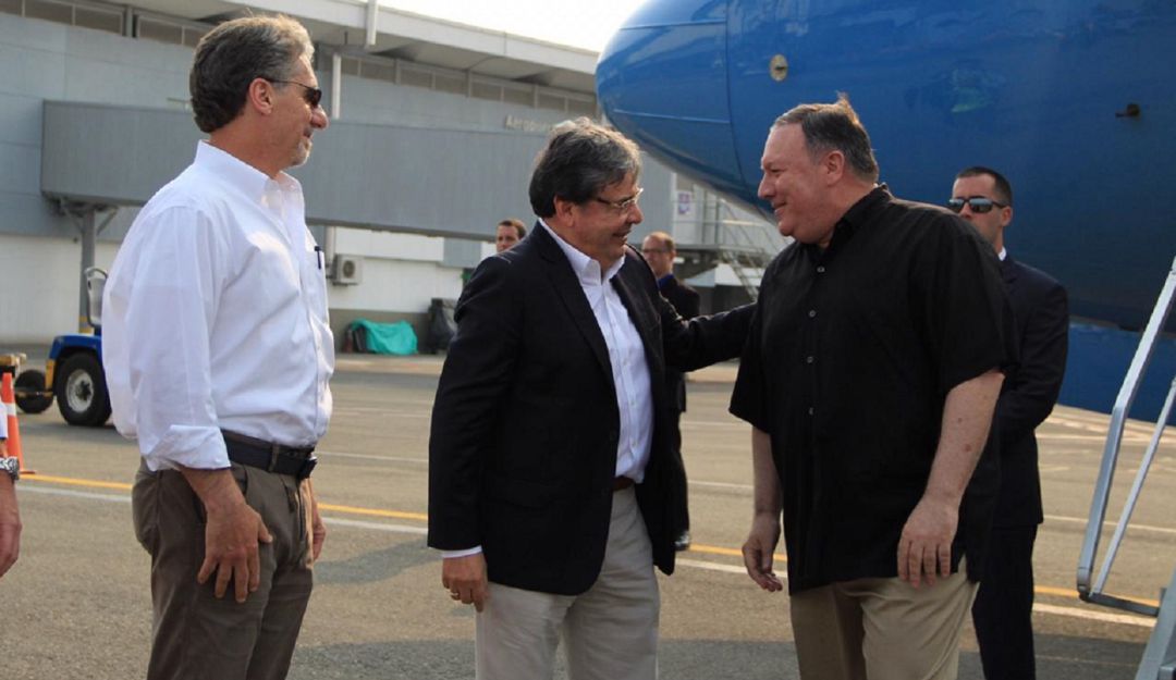 Pompeo llegó a Colombia tras destacar liderazgo en la crisis venezolana
