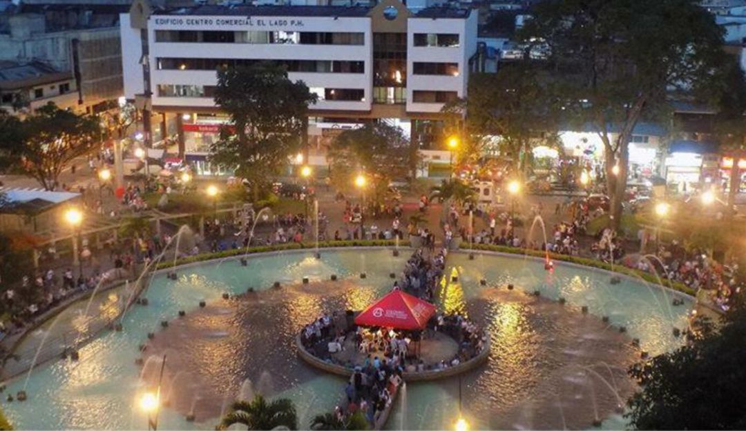 Empresas pereiranas aportan para recuperar fuente del parque El Lago
