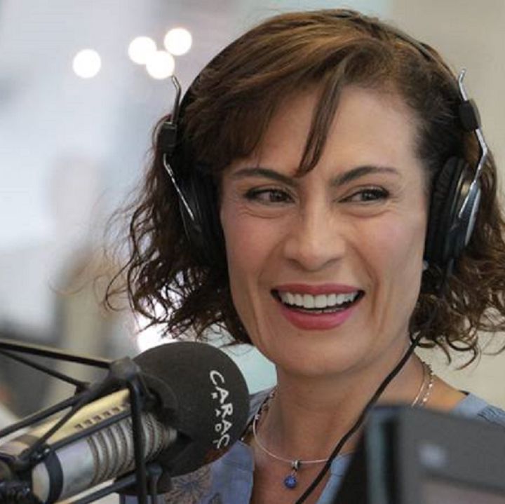 Katherine Vélez en la obra de teatro "La invitación"