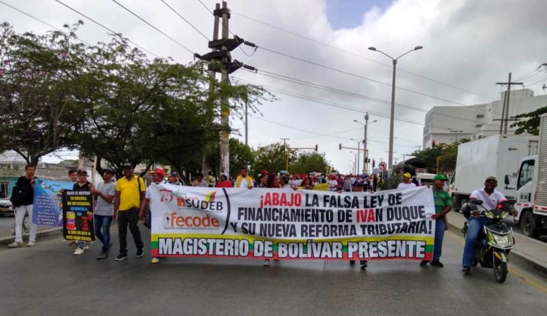 Marcha Maestros Operativos Cartagena: En marcha preparativos para jornada nacional de paro docente en Cartagena