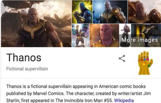 Los Vengadores: ¡Increíble! Esto sucederá en Google cuando escriba la palabra “Thanos” Los Vengadores: ¡Increíble! Esto sucederá en Google cuando escriba la palabra “Thanos”