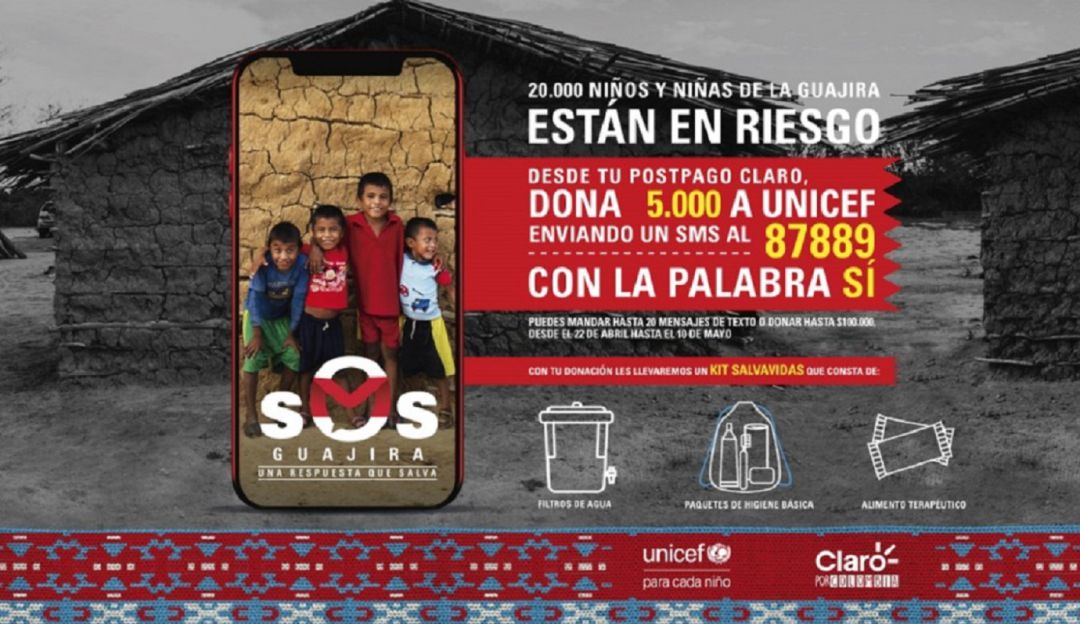 Campaña UNICEF La Guajira: Ayudar a los niños y niñas de #LaGuajira es tan fácil como decir SÍ.