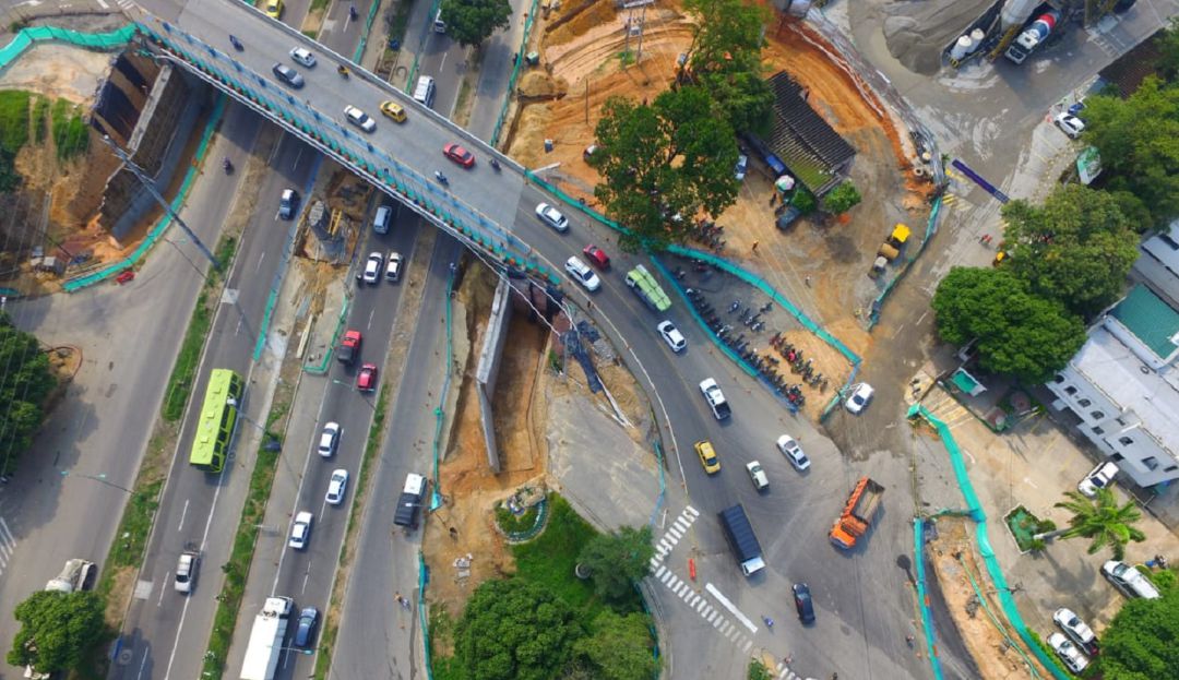 INTERCAMBIADOR PAPI QUIERO PIÑA SANTANDER BUCARAMANGA: No se ha realizado el izaje de vigas del puente norte