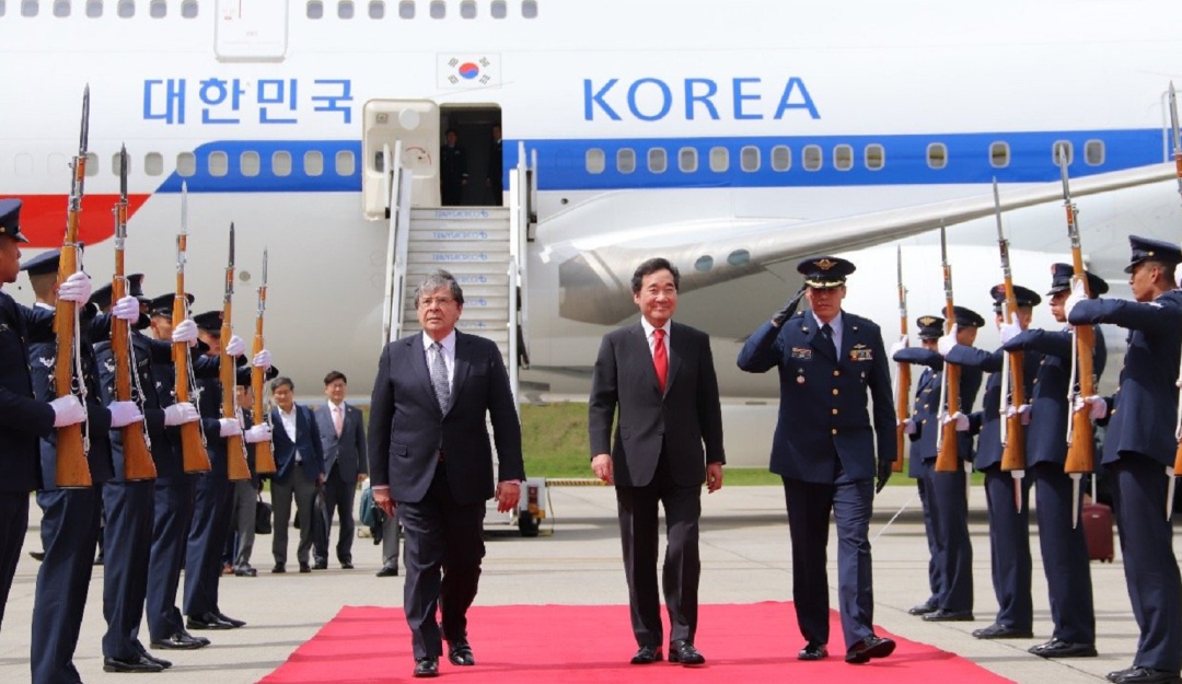 Visita Primer Ministro coreano: Ya está en Colombia el Primer Ministro coreano
