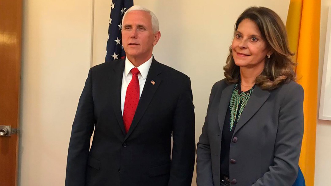 Pence felicitó a Colombia por progreso en lucha contra el narcotráfico
