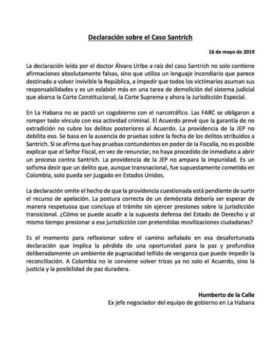Narcotráfico en Colombia: De la Calle a Uribe: En Cuba no se pactó un cogobierno con el narcotráfico Narcotráfico en Colombia: De la Calle a Uribe: En Cuba no se pactó un cogobierno con el narcotráfico