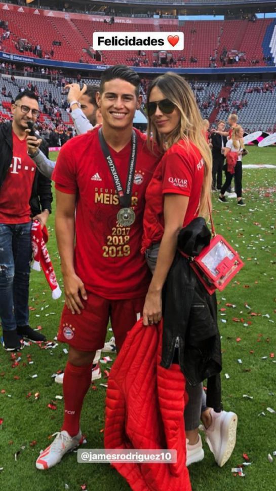 James Rodríguez: James Rodríguez y Shannon de Lima celebran juntos el título del Bayern James Rodríguez: James Rodríguez y Shannon de Lima celebran juntos el título del Bayern