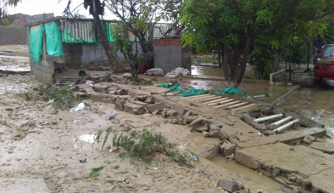 Zona afectada al suroccidente de Barranquilla.
