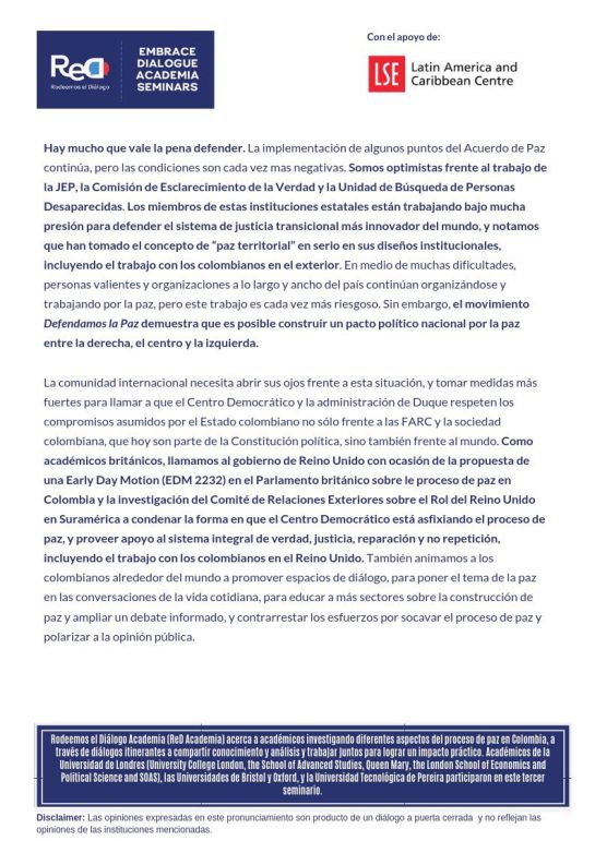 Acuerdos de paz: “El Centro Democrático está asfixiando la construcción de paz en Colombia” Acuerdos de paz: “El Centro Democrático está asfixiando la construcción de paz en Colombia”