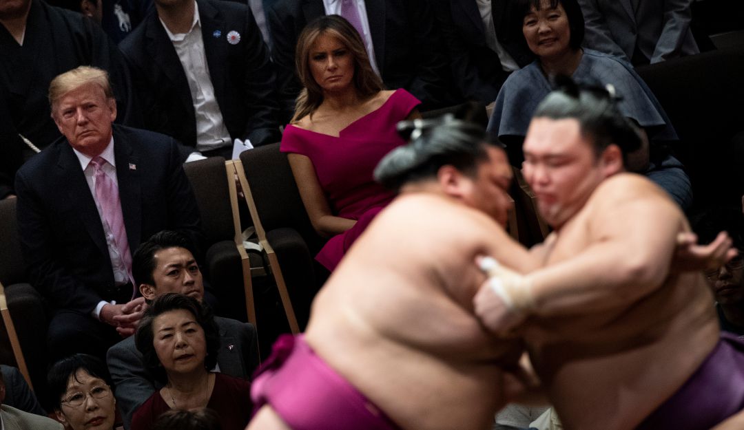 Donald Trump y Melania en Japón
