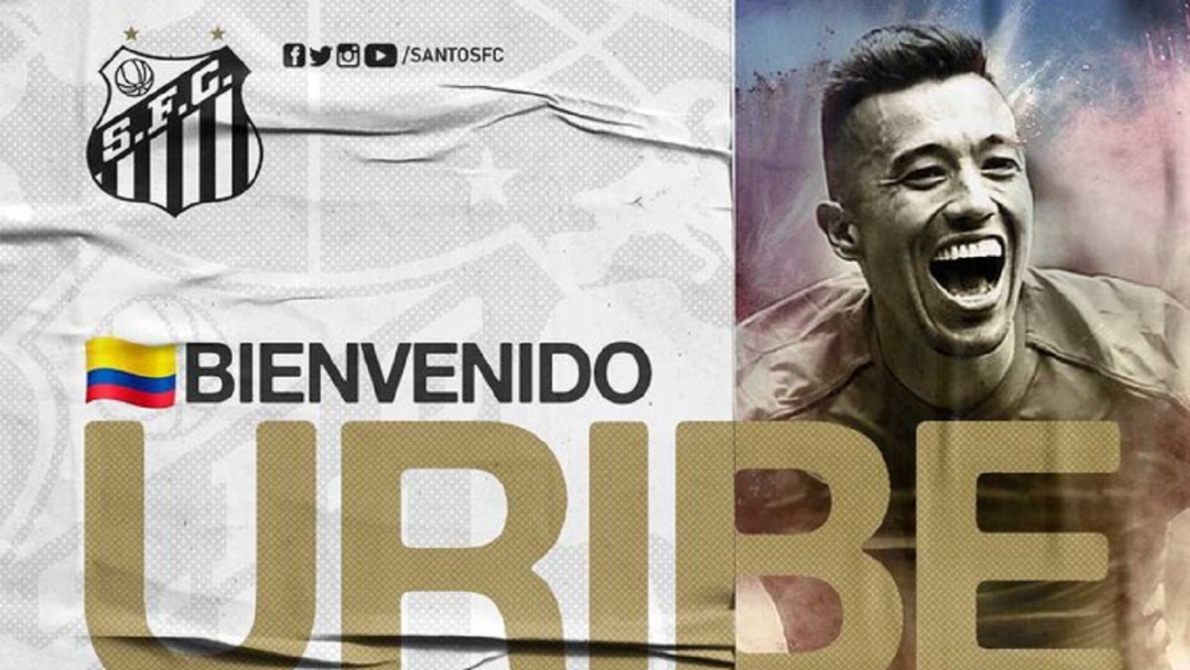 Fernando Uribe jugará en el Santos de Brasil