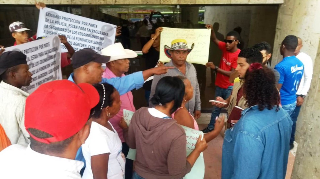 Realizan protesta por disputa de predios en el sur de Cartagena
