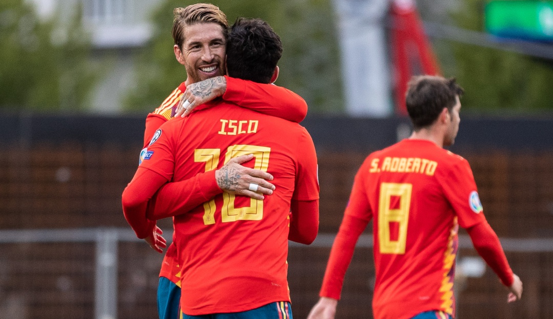 Islas Feroe 1-4 España Eurocopa: España goleó a Islas Feroe con partido histórico de Ramos