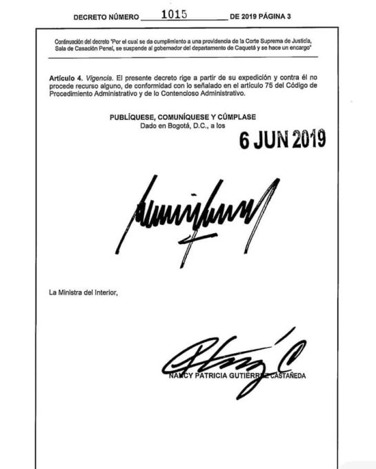 Gobernación Caquetá: Presidencia designa gobernador encargado para el Caquetá Gobernación Caquetá: Presidencia designa gobernador encargado para el Caquetá
