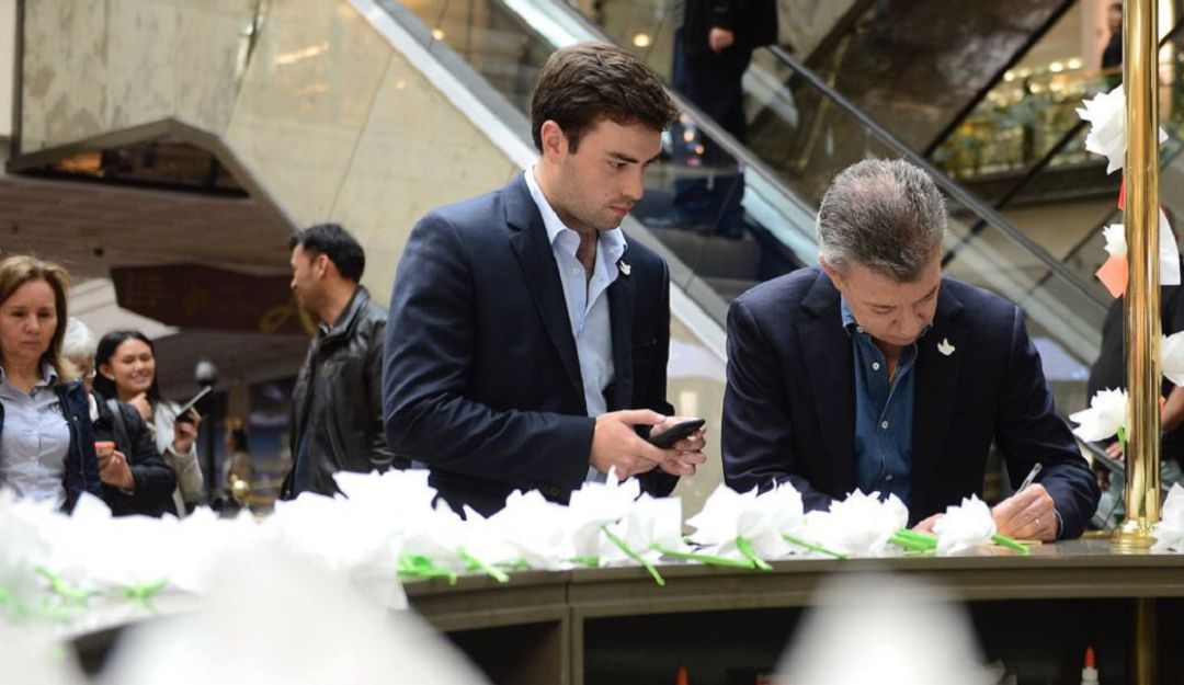 Esteban Santos y Juan Manuel Santos