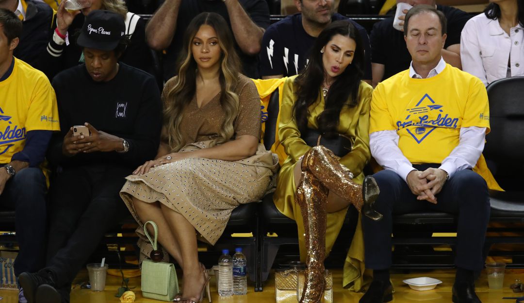 Beyoncé y Jay-Z en el tercer juego de las finales de la NBA.