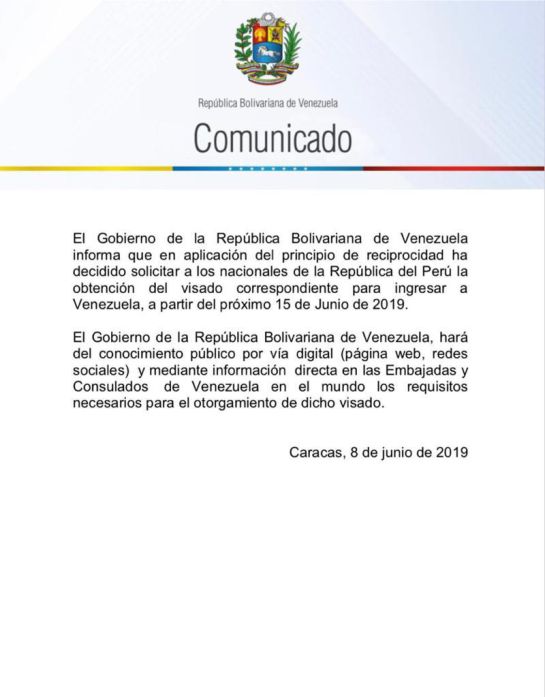 Comunicado oficial Comunicado oficial