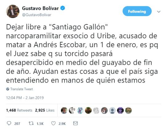Twitter Gustavo Bolívar Twitter Gustavo Bolívar