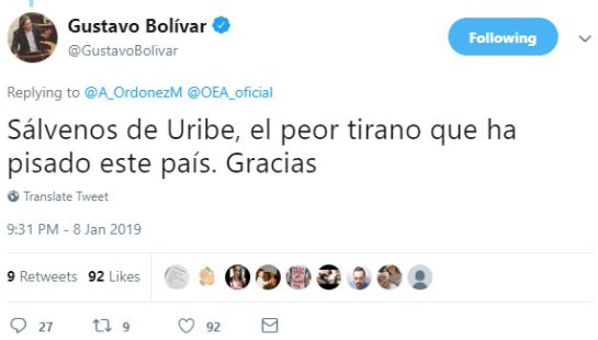Twitter Gustavo Bolívar Twitter Gustavo Bolívar