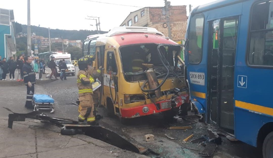 Accidente de tránsito en Rafael Uribe Uribe: Catorce heridos en accidente de un bus del Sitp