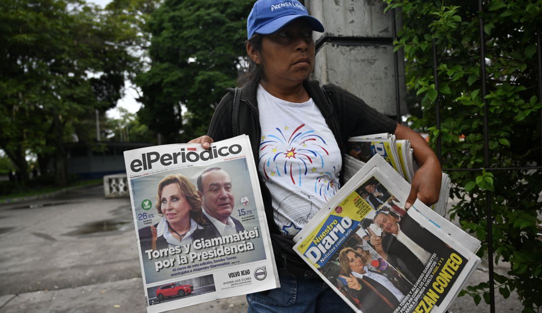 Los candidatos Sandra Torres y Alejandro Gianmmattei se enfrentarán en las urnas en agosto.