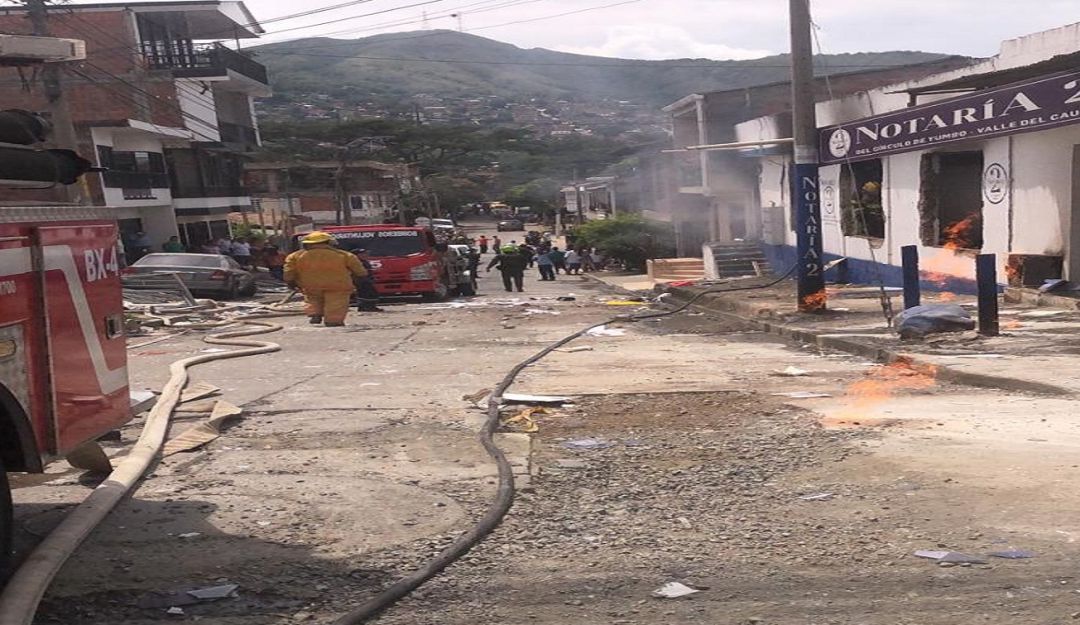 Explosión en Notaría Segunda de Yumbo deja seis heridos