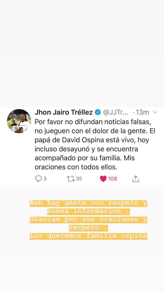 Daniela Ospina: Daniela Ospina desmiente la muerte de su padre en redes sociales Daniela Ospina: Daniela Ospina desmiente la muerte de su padre en redes sociales