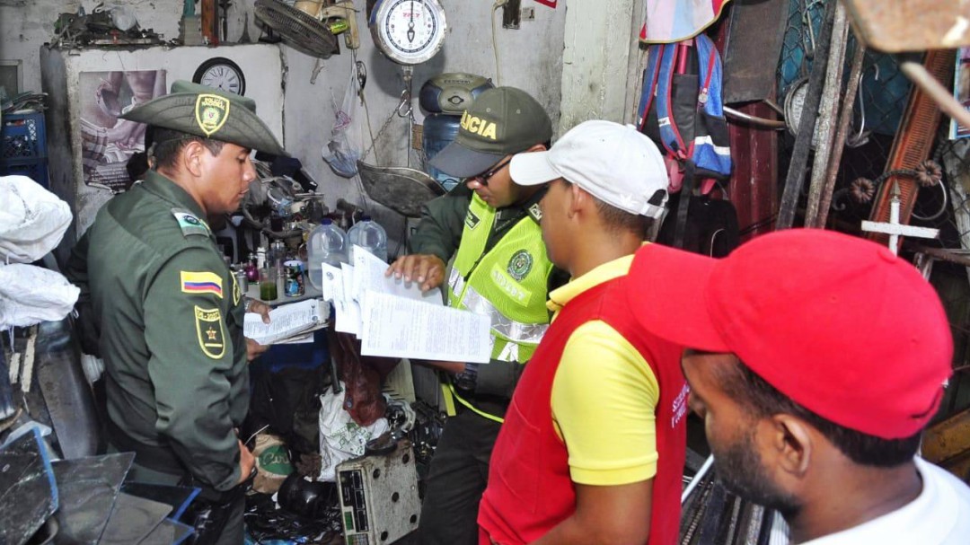 Se retoman controles a chatarrerías de Cartagena