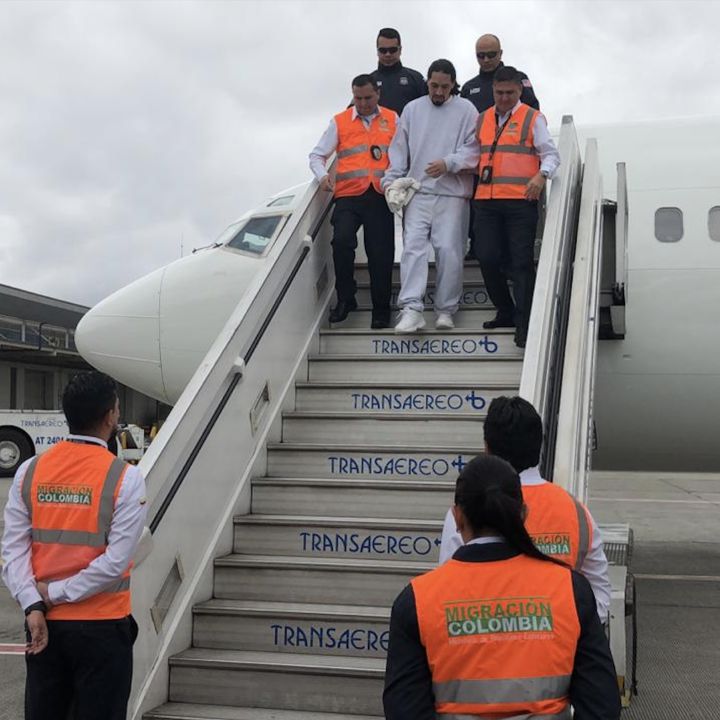 Deportado David Murcia, tras pagar una pena en EE.UU.
