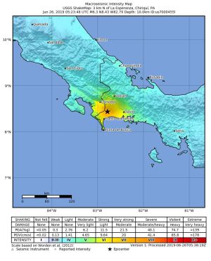 Sismo de magnitud 6.3 sacude a Panamá y Costa Rica Sismo de magnitud 6.3 sacude a Panamá y Costa Rica