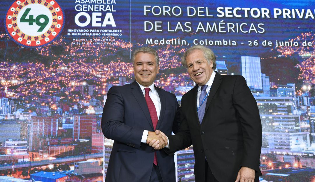 Iván Duque y Luis Almagro
