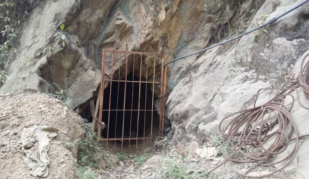 Entrada a una mina de Marmato, Caldas