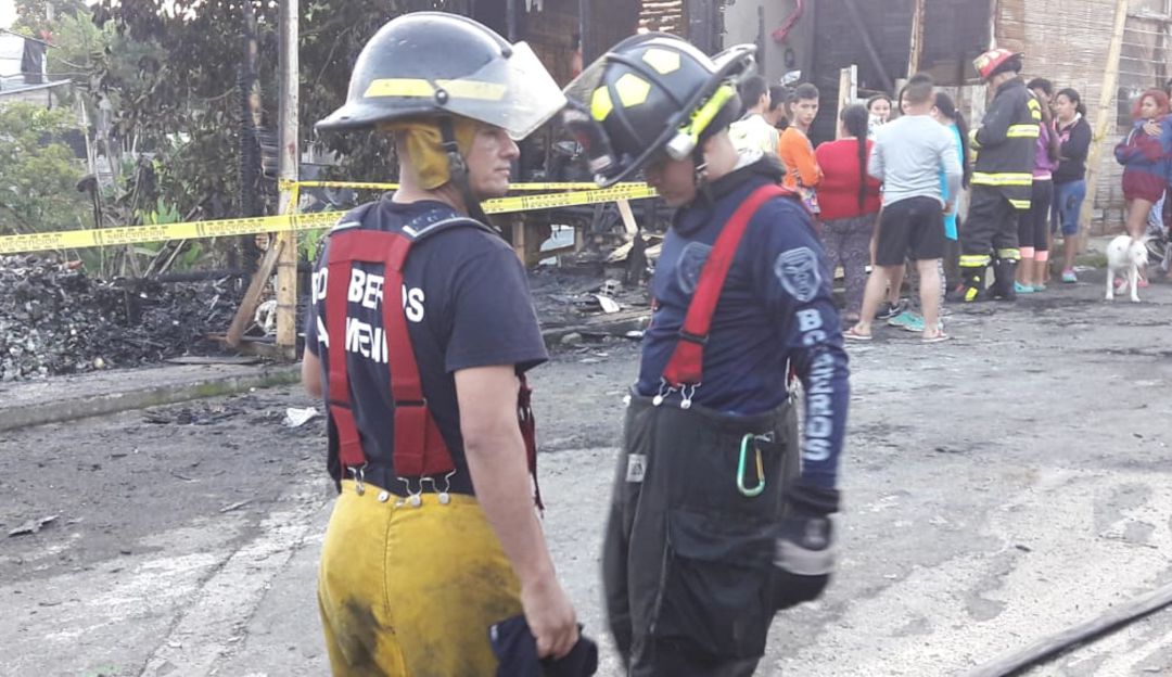 Bomberos, Cruz Roja, Defensa Civil y gestión del riesgo atendieron conflagración