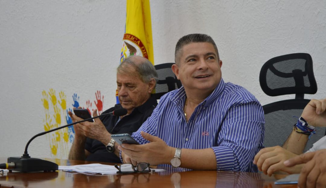 Presidente del Concejo de Barranquilla, Juan José Vergara durante sesión del proyecto.