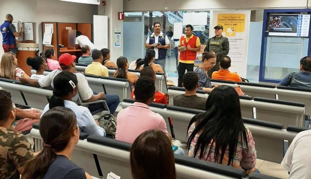 Hurto a bancos en Cartagena: Realizan campaña contra el hurto a usuarios de bancos en Cartagena