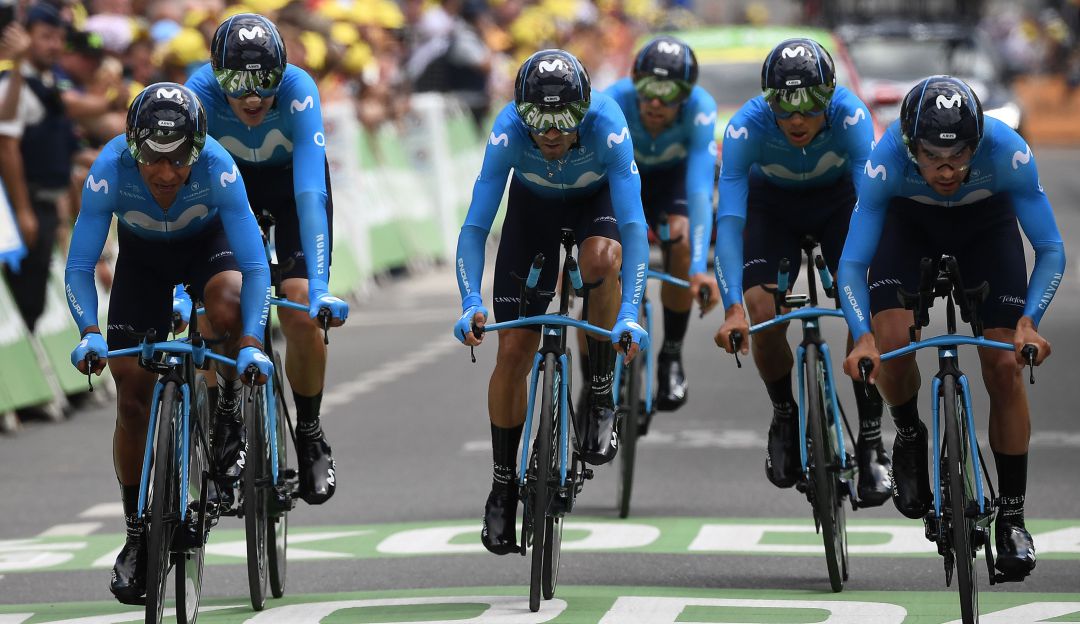 Tour Francia: Movistar Team considera que el tiempo perdido está "dentro de lo previsto"