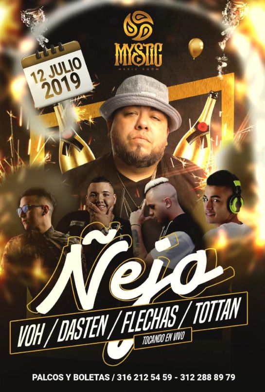 Concierto de Ñejo: Ñejo se presentará en un gran concierto en Mystic en Medellín Concierto de Ñejo: Ñejo se presentará en un gran concierto en Mystic en Medellín