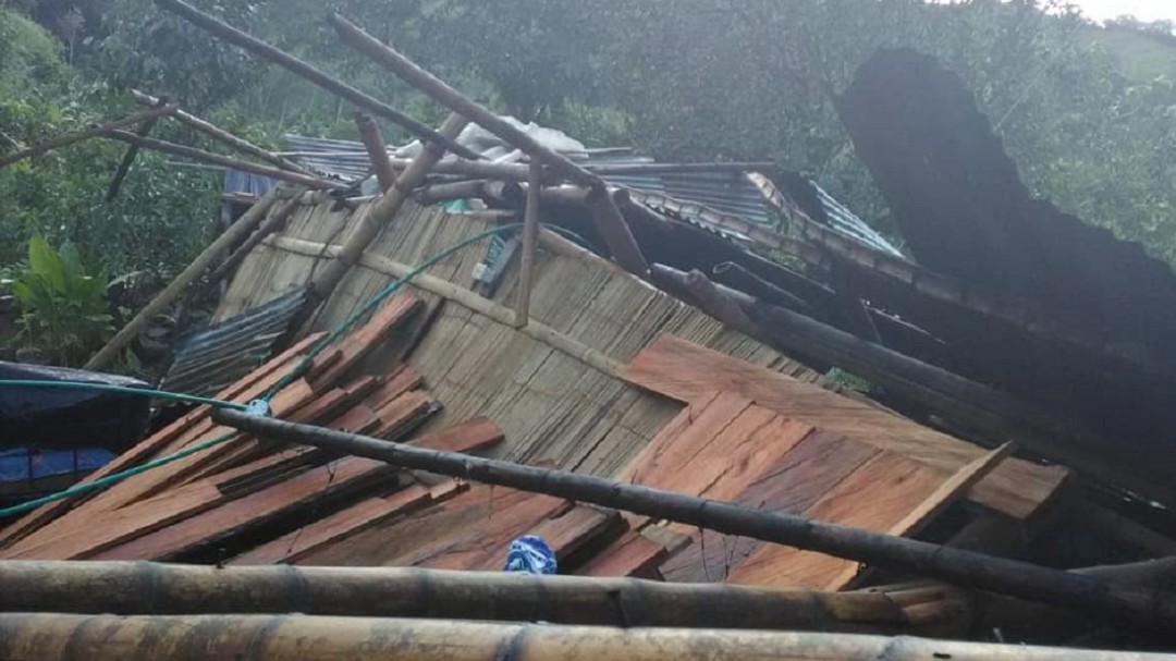 80 viviendas afectadas por vendavales en Caldas