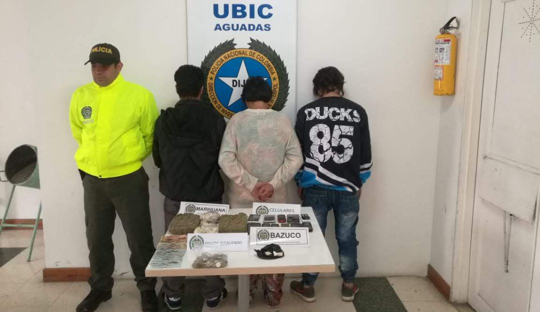 Familia presuntos traficadores de estupefacientes en Pácora