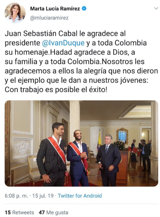 A la vicepresidenta se le olvidó el nombre de Robert Farah: La vicepresidenta olvidó uno de los nombres de la dulpla Cabal-Farah A la vicepresidenta se le olvidó el nombre de Robert Farah: La vicepresidenta olvidó uno de los nombres de la dulpla Cabal-Farah
