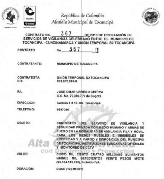 Seguridad alcalde de Tocancipá: El "Ejército" privado del alcalde de Tocancipá Seguridad alcalde de Tocancipá: El "Ejército" privado del alcalde de Tocancipá