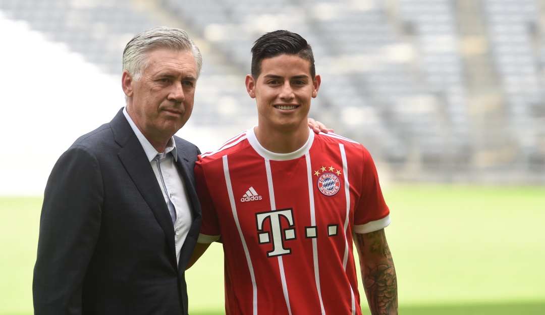 Carlo Ancelotti y James Rodríguez