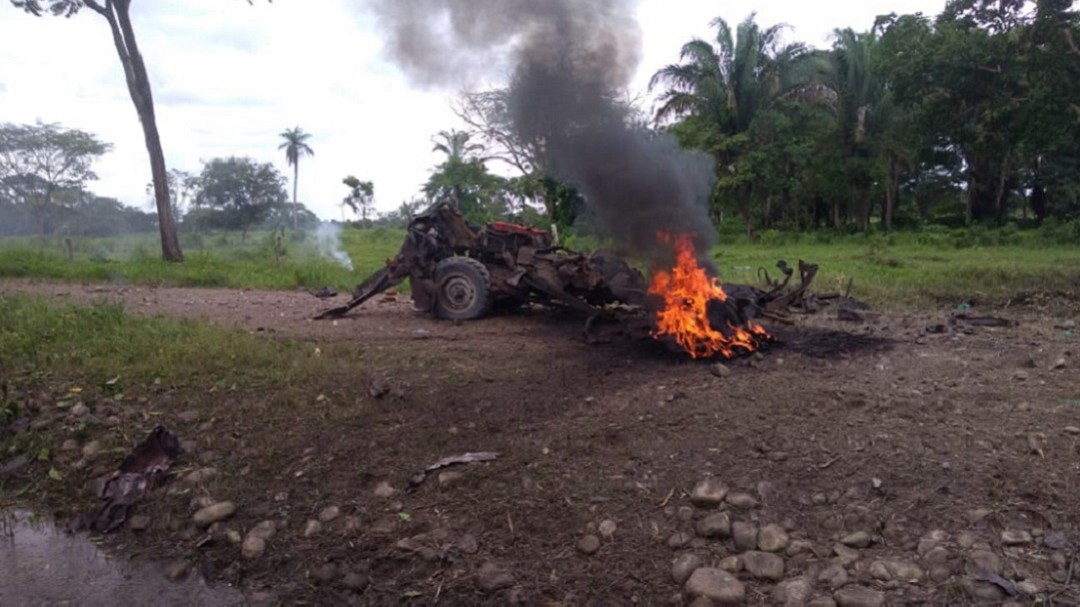 Ataque con carro bomba a patrulla de la policía en Tame, Arauca