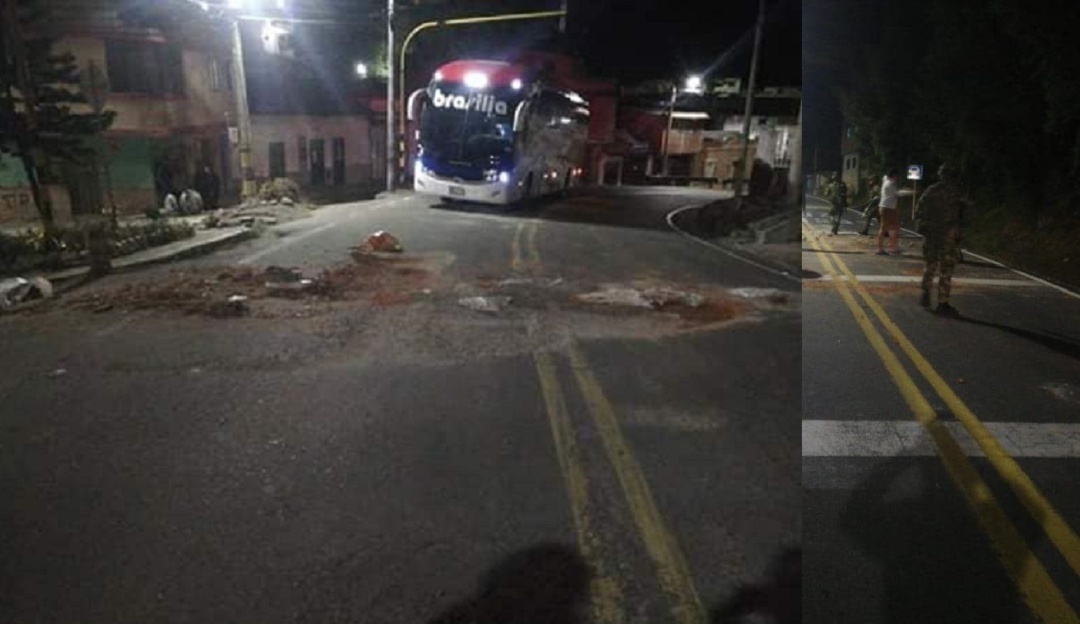 Bloque vía Pamplona a Bucaramanga