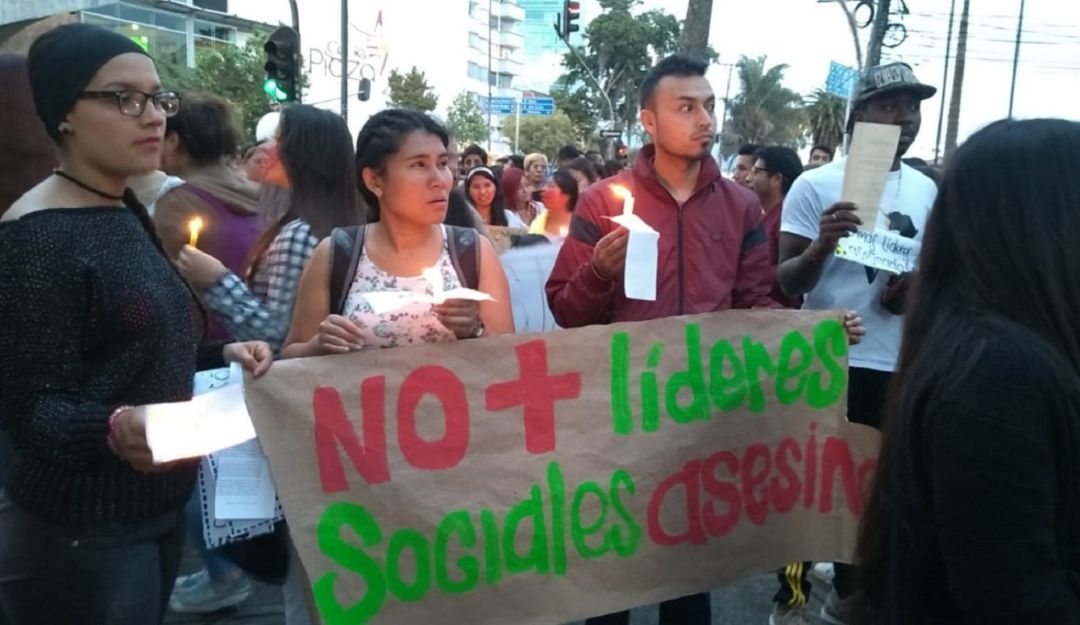 Marcha en Manizales por la vida de los líderes de Coolombia Marcha en Manizales por la vida de los líderes de Coolombia