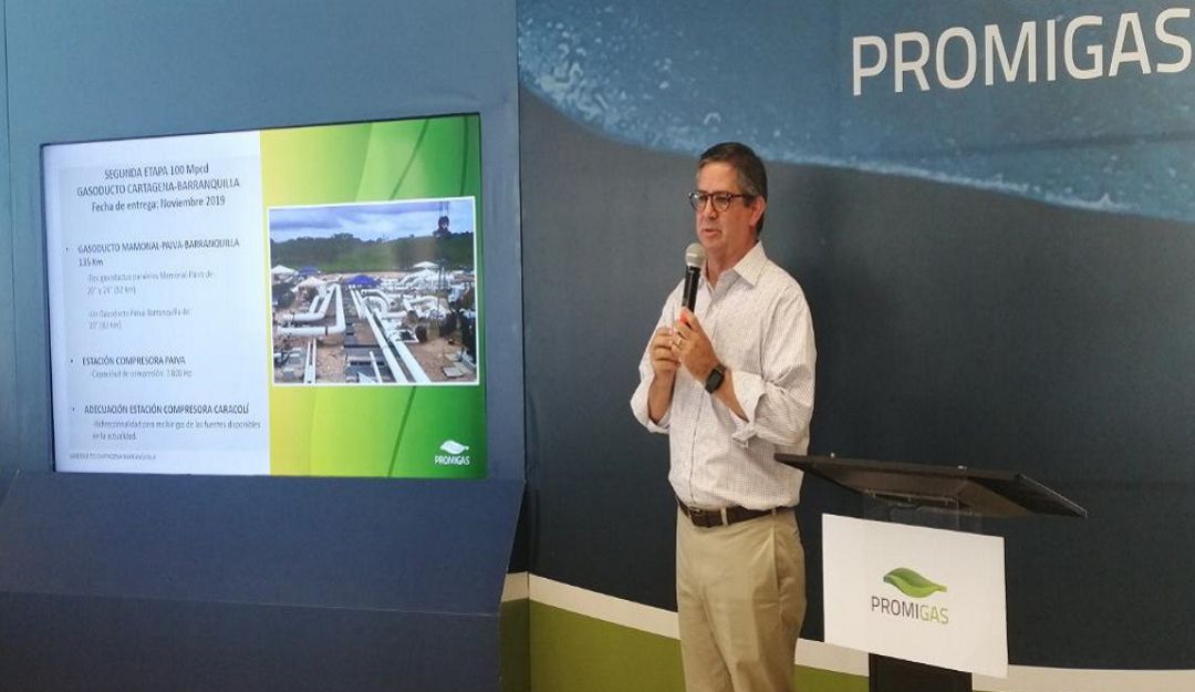 Eric Flesh, presidente de Promigas, durante la rueda de prensa en Barranquilla.