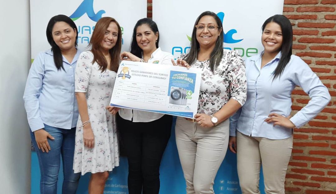 Sorteo modernas lavadoras Aguas de Cartagena: Aguas de Cartagena sorteó modernas lavadoras a sus clientes