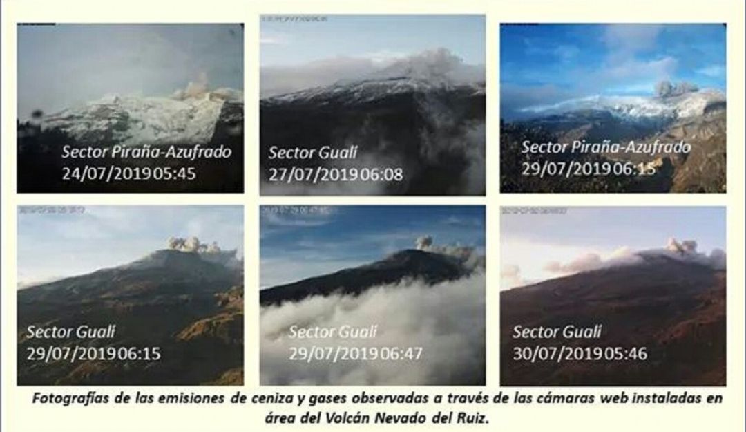 Imágenes del Volcán Nevado del Ruiz