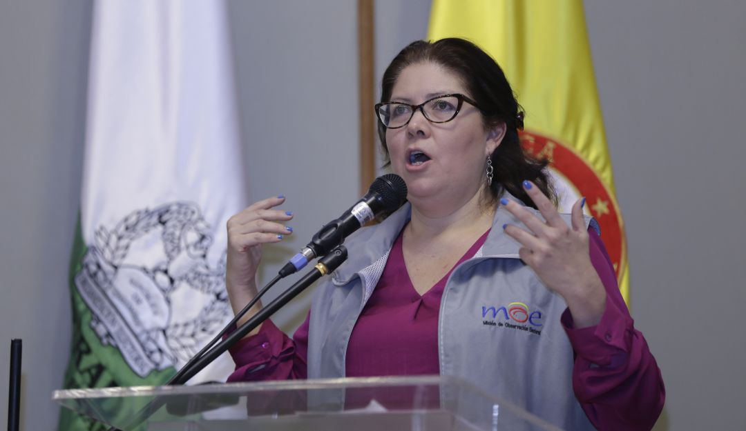 directora de la MOE, Alejandra Barrios Cabrera