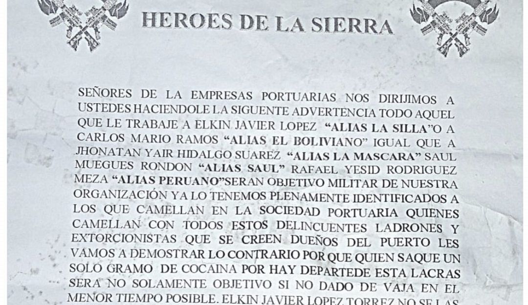 Investigan supuestas amenazas a trabajadores del Puerto de Santa Marta